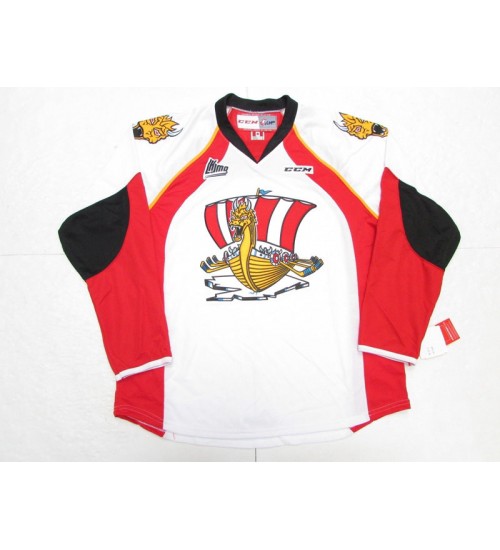 Custom QMJHL Baie Comeau Drakkar 2009 11 Premier Hockey Jersey Home White